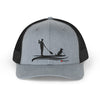 Paddleboard Dog Trucker Hat — Retro SUP Silhouette Mesh Cap - Ruff Life Gear