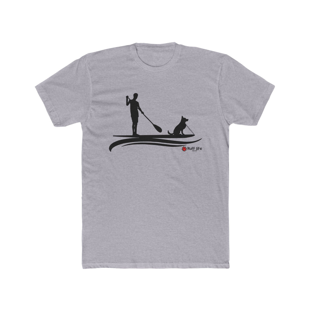 Paddleboard Paddle Dog T‑Shirt – SUP Silhouette with Pup - Ruff Life Gear