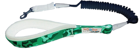 Surf's Up Dog Large Coil Leash Pink Camo and White Coil (invert)