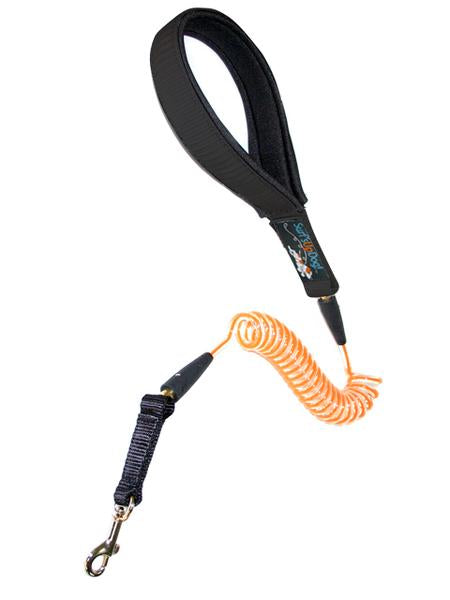 Surf's Up Dog Small Orange and Clear Coil Leash 6ft Clearance** - Ruff Life Gear
